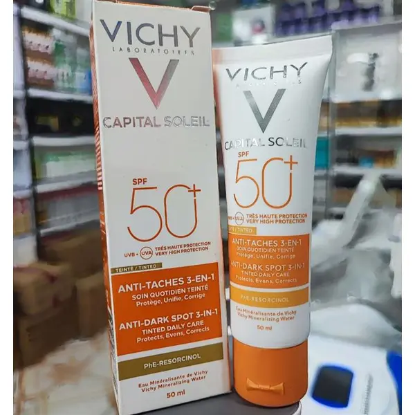 کرم ضد آفتاب رنگی ویشی مدل ضد لک VICHY حجم 50 میلی لیتر - 3