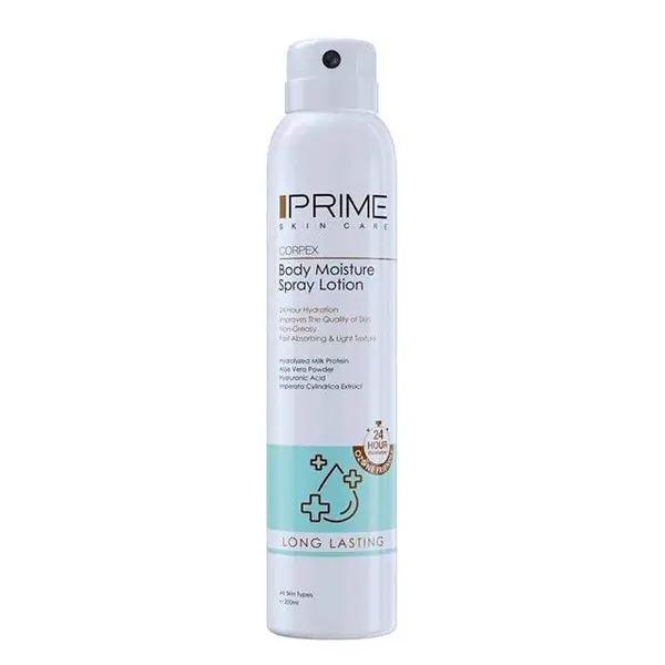 اسپری لوسیون آبرسان بدن پرایم مناسب انواع پوست 200 میلی لیتر/ Prime Body Moisture Spray Lotion 200 Ml - 2