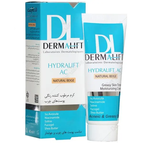 کرم مرطوب کننده رنگی بز طبیعی پوست چرب هیدرالیفت ای سی درمالیفت 40 میلی لیتر Hydralift AC Greasy Skin Tinted Moisturizing Cream - 4