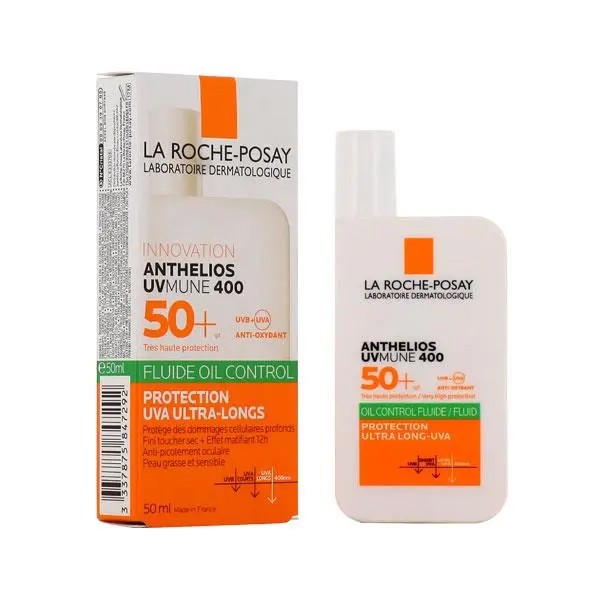 ضدآفتاب لاروش پوزای فلوئیدی بیرنگ کنترل چربی پوست حجم 50 میل LA ROCHE POSAY FLUID OIL CONTROL SPF50 3337875847292 - 5