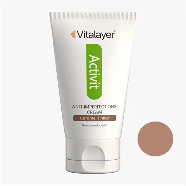 کرم ضد جوش ویتالیر سری Activit مدل Caramel Tinted حجم 40 میلی لیتر - 2