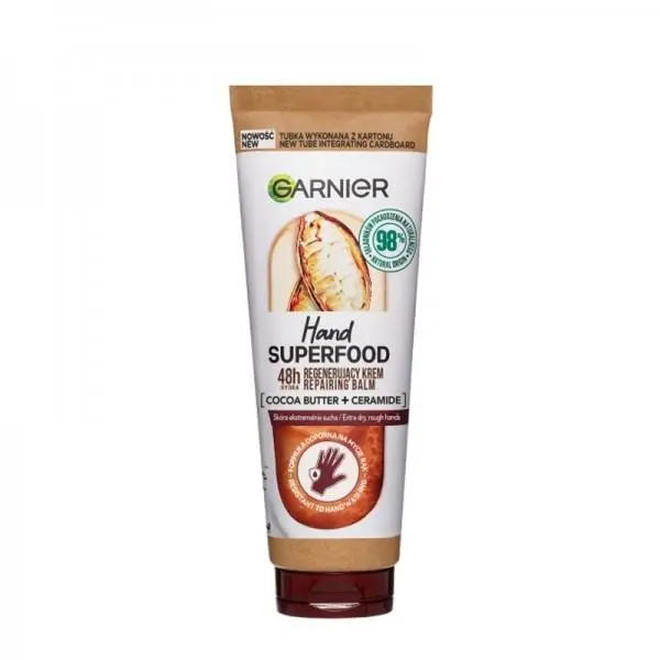 کرم دست مدل کره کاکائو و سرامید سری Hand Superfood گارنیر 75 میل - 2