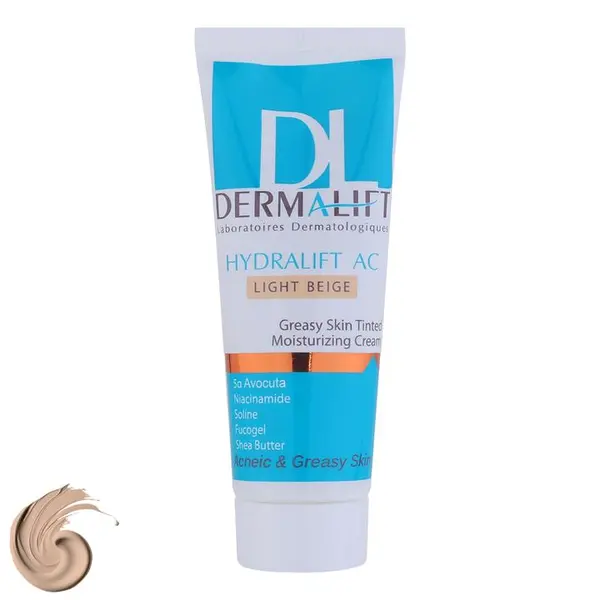 کرم مرطوب کننده رنگی صورت درمالیفت مدل HYDRALIFT AC مناسب پوست‌های چرب حجم 40 میلی لیتر - 2