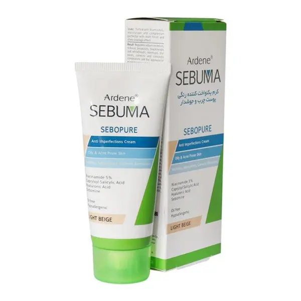 کرم رنگی ضد جوش آردن سبوما مدل SEBUPURE - 5