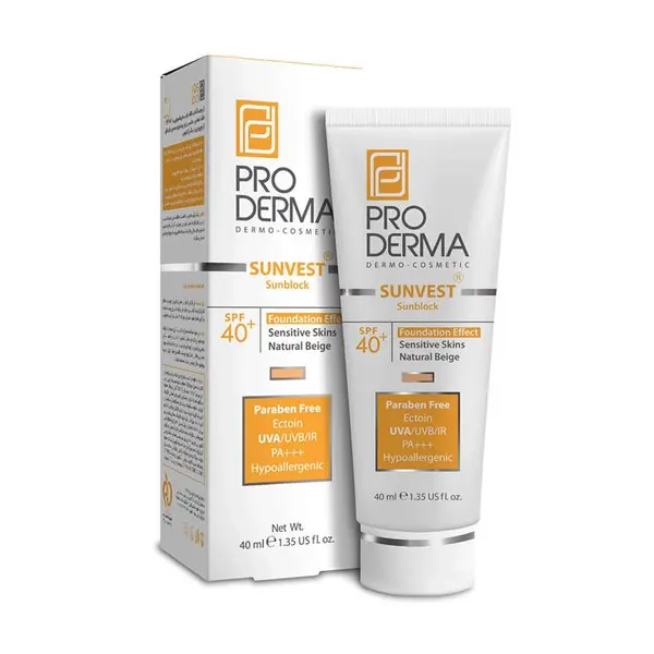 کرم ضد آفتاب بژ روشن با SPF 50 پرودرما مدل Sunvest حجم 40 میلی لیتر - 4