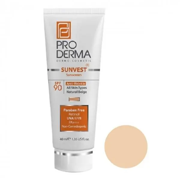 کرم ضد آفتاب بژ روشن با SPF 50 پرودرما مدل Sunvest حجم 40 میلی لیتر - 6