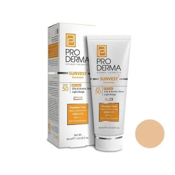 کرم ضد آفتاب بژ روشن با SPF 50 پرودرما مدل Sunvest حجم 40 میلی لیتر - 5
