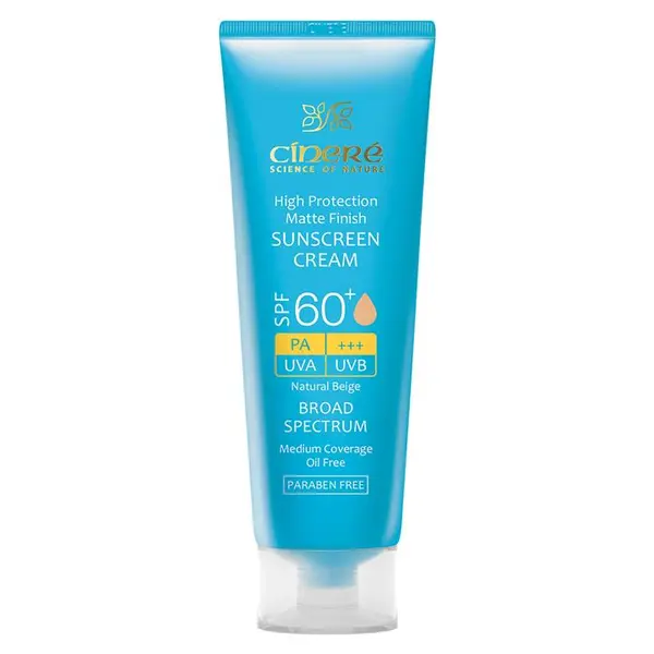 کرم ضد آفتاب مات رنگی سینره مناسب پوست چرب و جوش دار +SPF60 بژ طبیعی 50 میل - 2
