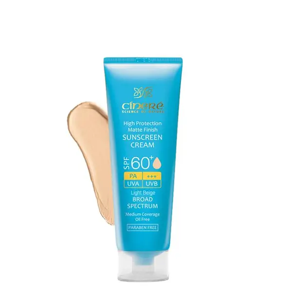 کرم ضد آفتاب مات رنگی سینره مناسب پوست چرب و جوش دار +SPF60 بژ طبیعی 50 میل - 6