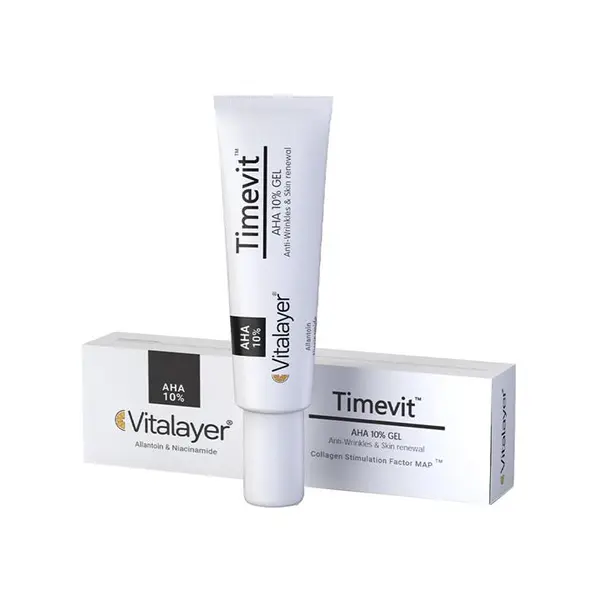 کرم ژل لایه بردار ویتالیر  حاوی 10% AHA حجم 30میل timevit - 6