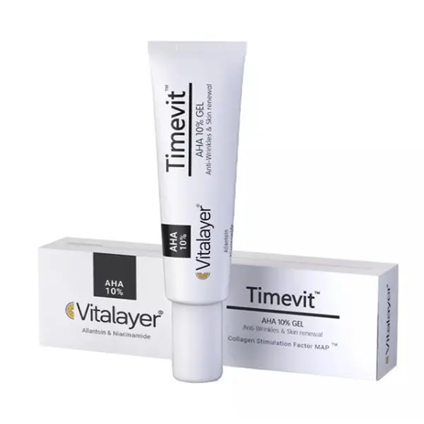 کرم ژل لایه بردار ویتالیر  حاوی 10% AHA حجم 30میل timevit - 4