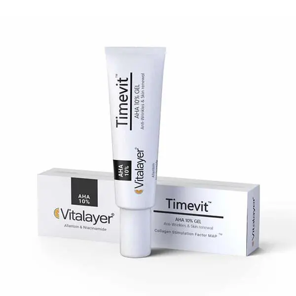 کرم ژل لایه بردار ویتالیر  حاوی 10% AHA حجم 30میل timevit - 5