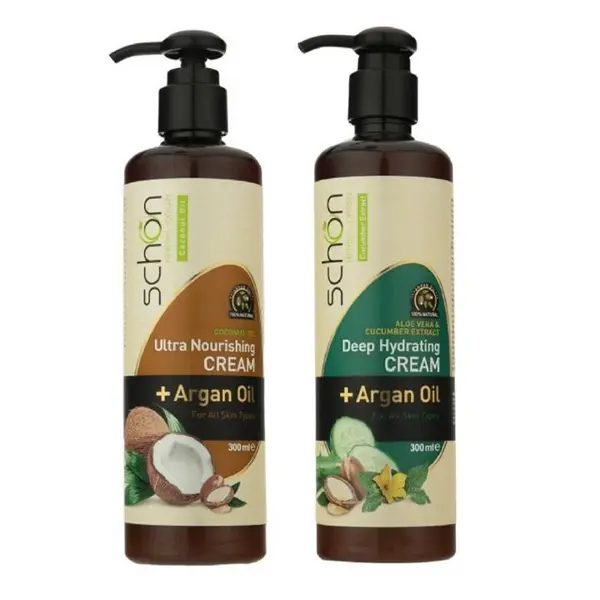 کرم مرطوب کننده پمپی نارگیل شون حاوی آرگان مناسب انواع پوست 300ml - 2