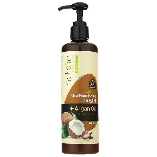کرم مرطوب کننده پمپی نارگیل شون حاوی آرگان مناسب انواع پوست 300ml - 5