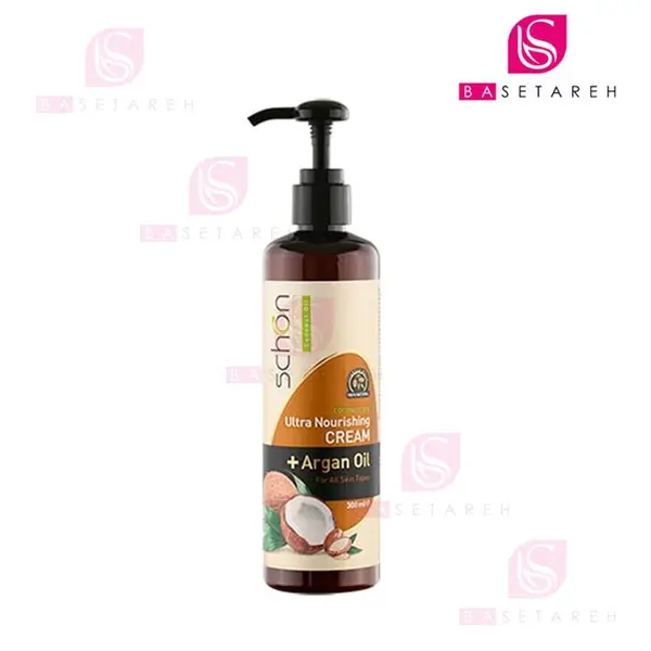 کرم مرطوب کننده پمپی نارگیل شون حاوی آرگان مناسب انواع پوست 300ml - 3