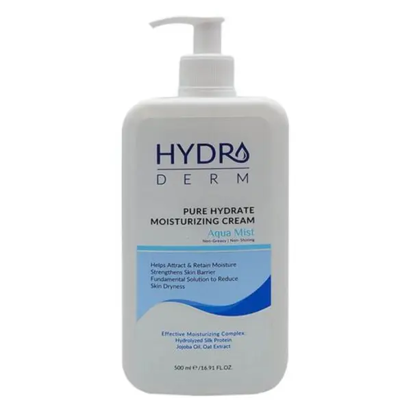 کرم پمپی مرطوب کننده دست و صورت هیدرودرم مدل Aqua Mist حجم 500 میلی لیتر - 3