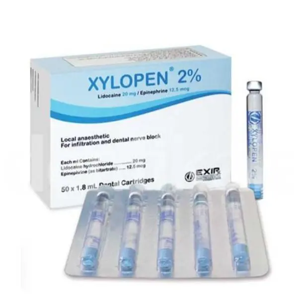 بی حسی دندانپزشکی (کارپول) 2% زایلوپن – اکسیر