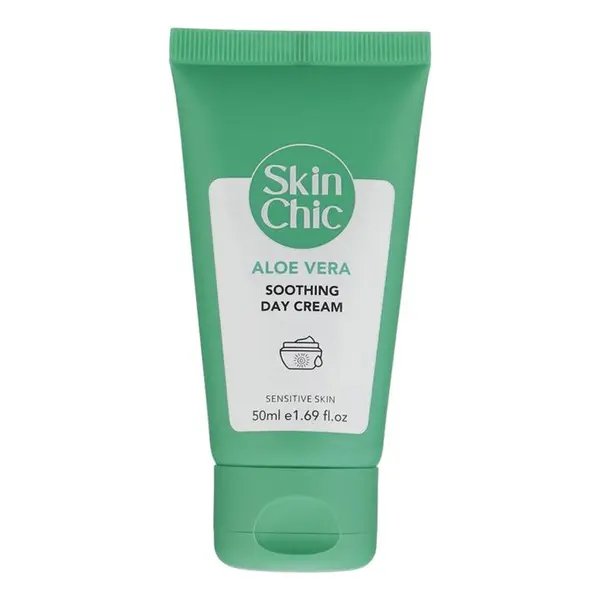 کرم مرطوب کننده التیام بخش روز اسکین شیک مدل Aloe Vera آلوئه ورا پوست حساس حجم 50 میلی لیتر - 2
