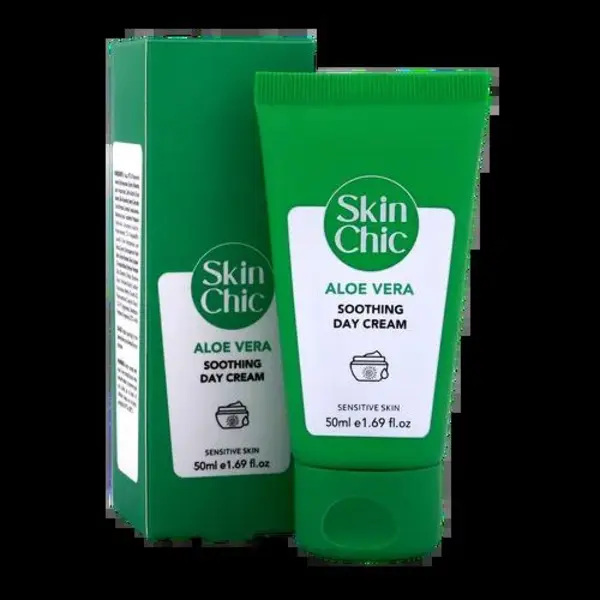 کرم مرطوب کننده التیام بخش روز اسکین شیک مدل Aloe Vera آلوئه ورا پوست حساس حجم 50 میلی لیتر - 3