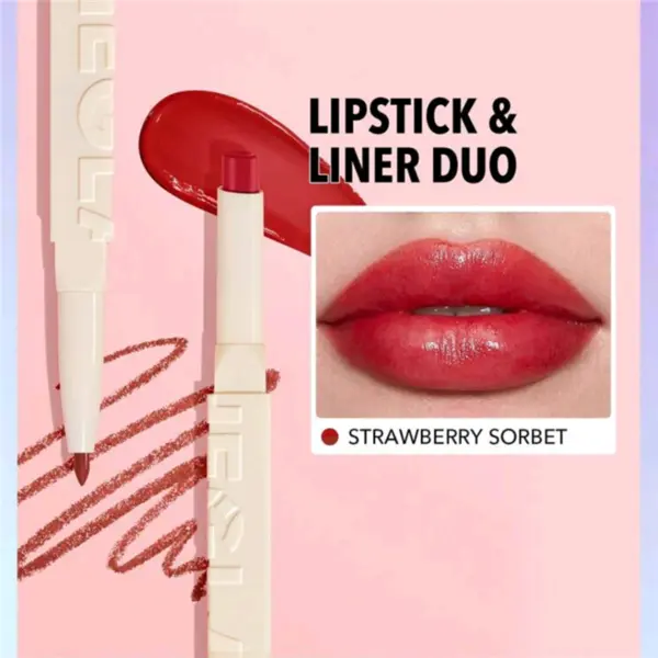 رژ لب و خط لب دو طرفه شیگلم مدل SHEER TINTED رنگ STRAWBERRY SORBET - 4