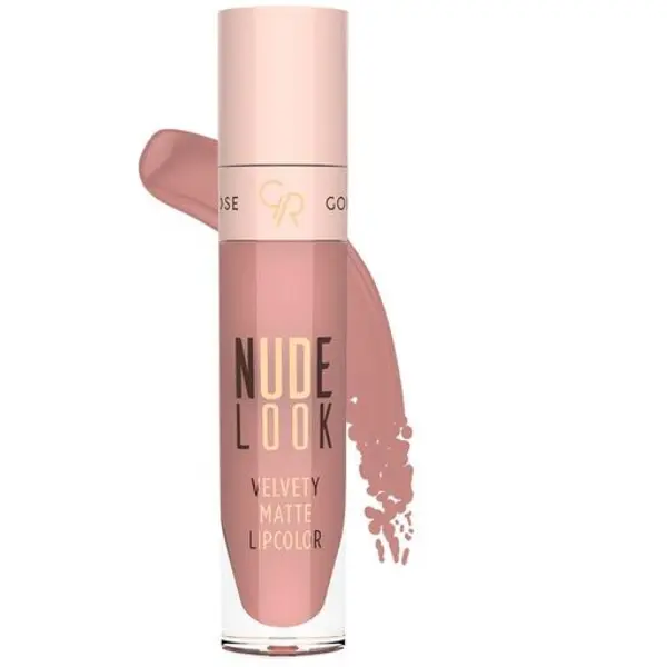 رژلب مایع مات نود لوک گلدن رز شماره 03 Golden Rose Nude Look Velvety Matte Lipcolor - 6