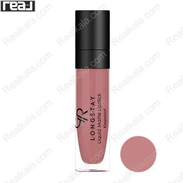 رژ لب مایع مات بادوام گلدن رز شماره 34 Golden Rose Longstay Liquid Matte Lipstick - 5
