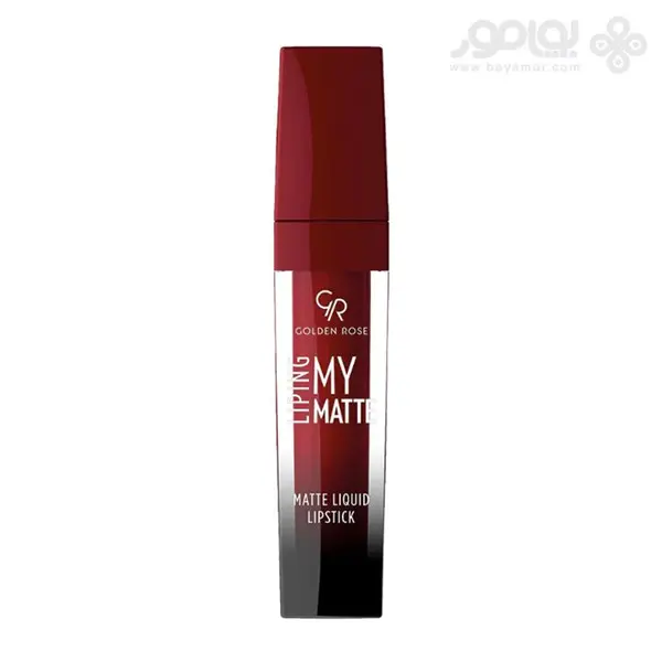 رژ لب مایع مات گلدن رز مدل Lip ink شماره 12 - 5