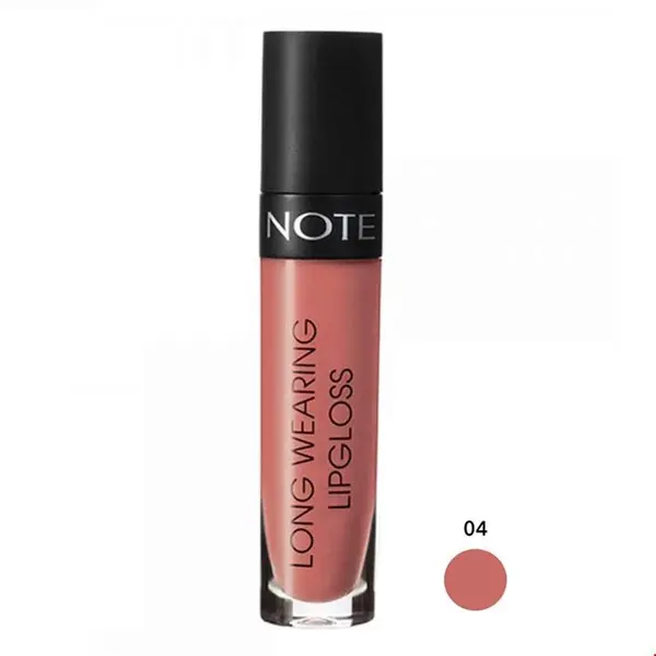 ‫رژ لب مایع بادوام مدل Long Wearing Lipgloss نوت  04 -بژ نارنجی - 4
