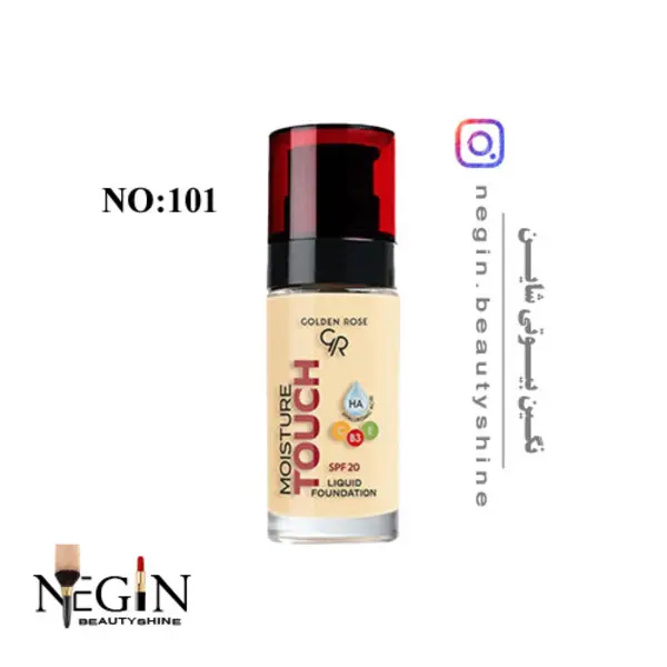 کرم پودر گلدن رز مدل Moisture Touch با SPF20 حجم 30 میل اصل - 2