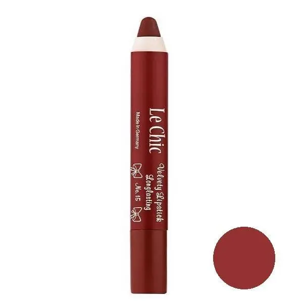 رژ لب مدادی لچیک مدل velvet شماره 15 - 5
