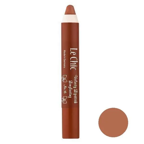 رژ لب مدادی لچیک مدل velvet شماره 16 - 4