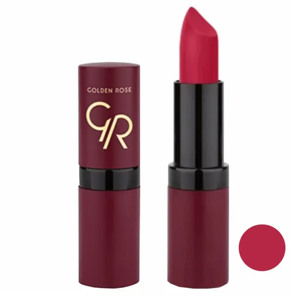 رژ لب جامد گلدن رز مدل Velvet Matte شماره ۱۸ - 3