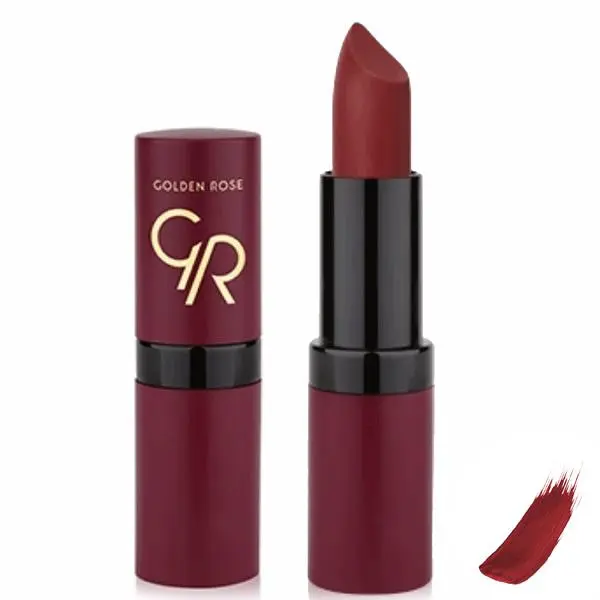 رژ لب جامد گلدن رز مدل Velvet Matte شماره ۱۸ - 4