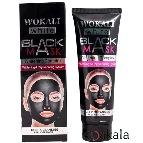 ماسک زغالی وکالی 130 میلی لیتر wokali white black mask