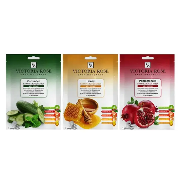 ماسک صورت ویکتوریا رز مدل آنتی باکتریال مناسب انوع پوست حجم 25 میلی لیتر بسته 3 عددی - 2
