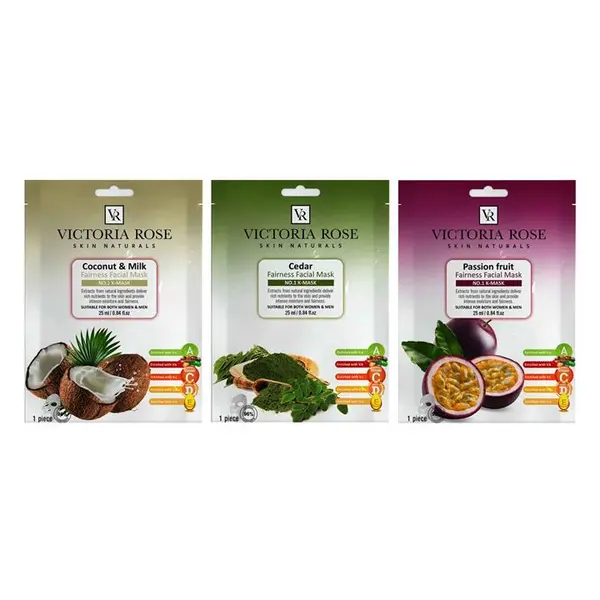 ماسک صورت ویکتوریا رز مدل ضد چروک و پیر پوستی  حجم 25 میلی لیتر بسته 3 عددی - 2