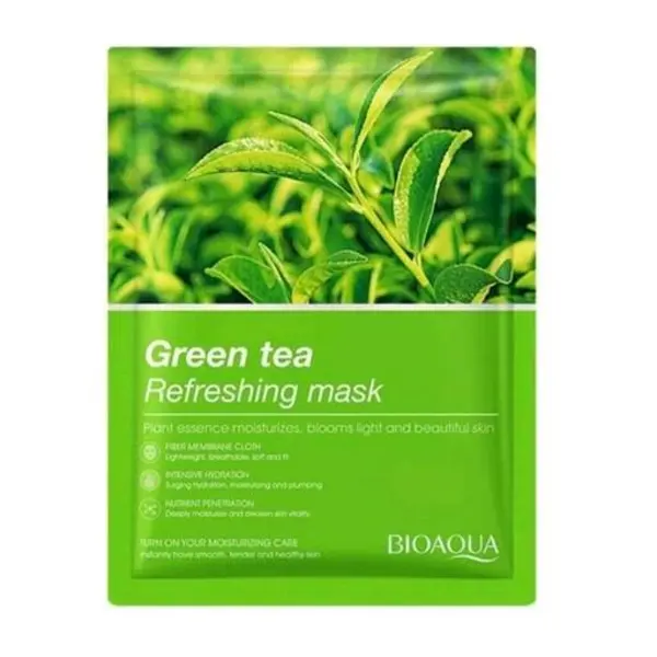 ماسک صورت ورقه ای چای سبز 25 گرم BIOAQUA کد 91270 - 3