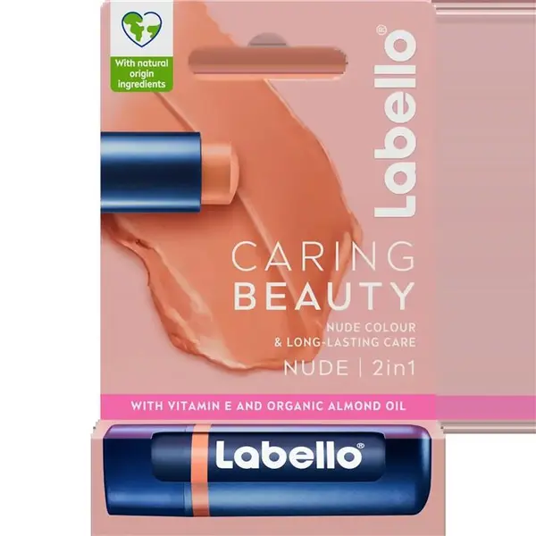 بالم لب مراقبت از پوست و آرایشی لابلو دوکاره نود 4.8 گرمی Labello Caring Beauty Nude - 5