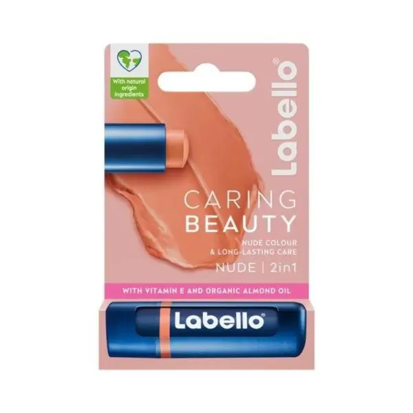 بالم لب مراقبت از پوست و آرایشی لابلو دوکاره نود 4.8 گرمی Labello Caring Beauty Nude - 4