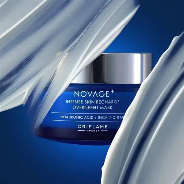 ماسک شبانه و جوان کننده شاداب کننده سفت کننده و آبرسان نوایج 50 میل اوریفلیم 33490 NovAge Intense Skin Recharge Overnight Mask - 2