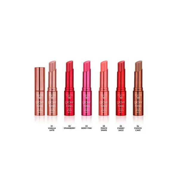 پک 6 عددی تینت بالم لب رنگی مدل Glow Kiss گلدن رز Golden Rose - 3