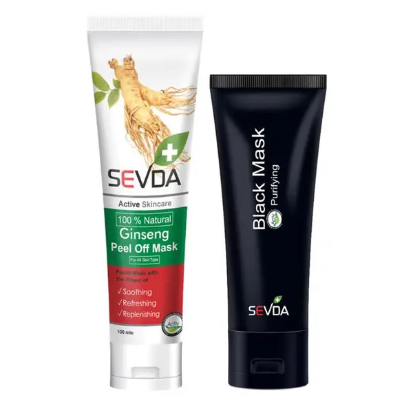 ماسک صورت سودا مدل ذغال فعال حجم 75 میلی لیتر به همراه ماسک صورت سودا مدل جنسینگ حجم 100 میلی لیتر - 2