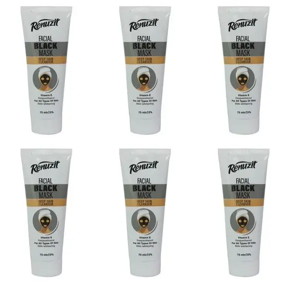 ماسک صورت رینوزیت مدل زغال حجم 75 میلی لیتر مجموعه 6 عددی - 3