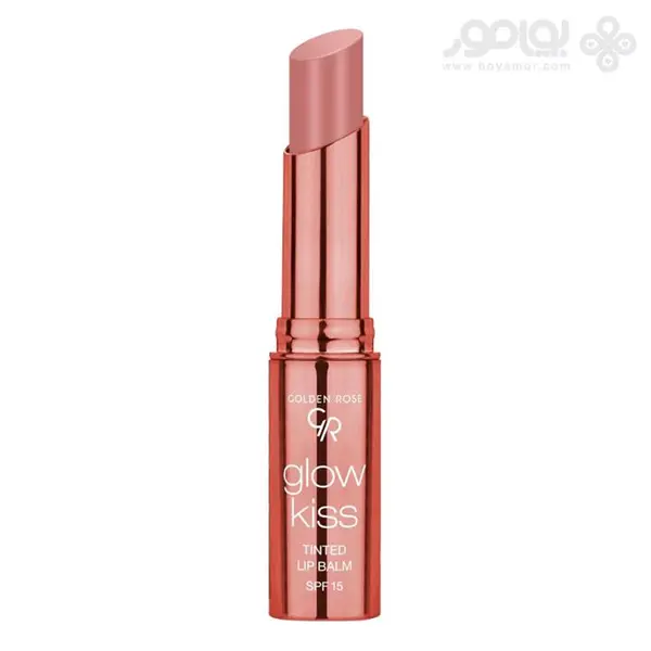 بالم لب رنگی تینت لیپ مدل Glow Kiss رنگ قهوه ای شماره 01 گلدن رز Golden Rose - 4