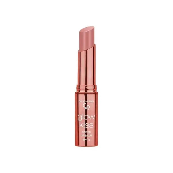 بالم لب رنگی تینت لیپ مدل Glow Kiss رنگ قهوه ای شماره 01 گلدن رز Golden Rose - 2