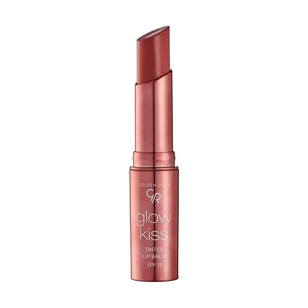 بالم لب رنگی تینت لیپ مدل Glow Kiss رنگ قهوه ای شماره 01 گلدن رز Golden Rose - 5