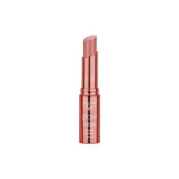 بالم لب رنگی تینت لیپ مدل Glow Kiss رنگ قهوه ای شماره 01 گلدن رز Golden Rose