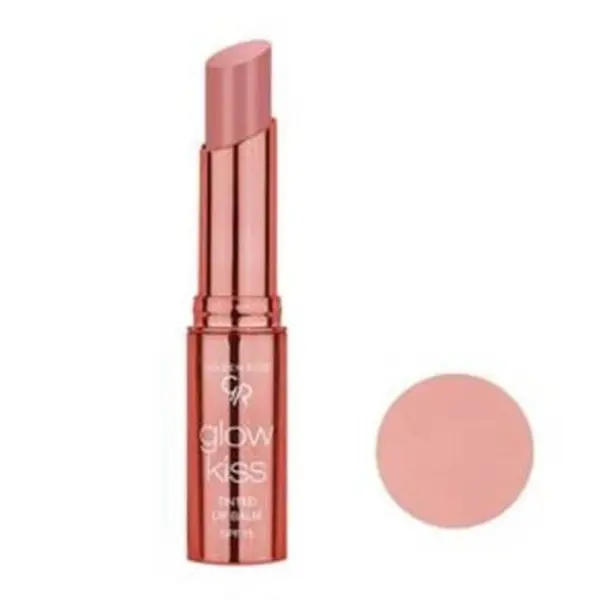 بالم لب رنگی تینت لیپ مدل Glow Kiss رنگ قهوه ای شماره 01 گلدن رز Golden Rose - 3