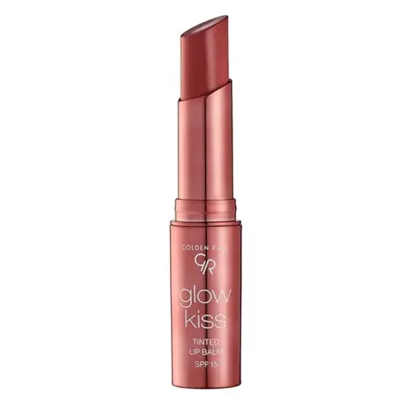 بالم لب رنگی تینت لیپ مدل Glow Kiss رنگ قهوه ای شماره 01 گلدن رز Golden Rose - 6
