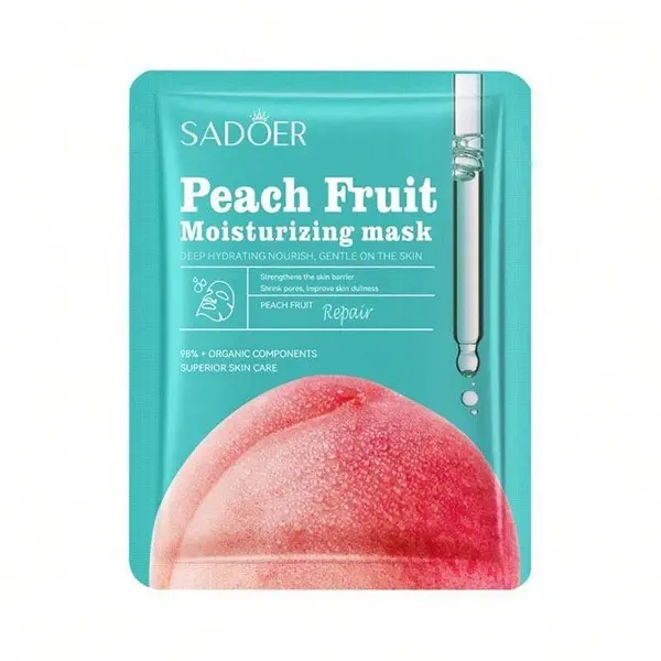 ماسک ورقه‌ای مرطوب‌کننده و ترمیم‌کننده عصاره هلو سادور | Sadoer Peach Fruit Moisturizing Facial Mask - 4